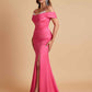 Elegant Soft Satin Mermaid Spaghetti Straps Floor-Length Mermaid Bridesmaid Dresses