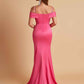 Elegant Soft Satin Mermaid Spaghetti Straps Floor-Length Mermaid Bridesmaid Dresses