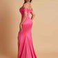 Elegant Soft Satin Mermaid Spaghetti Straps Floor-Length Mermaid Bridesmaid Dresses