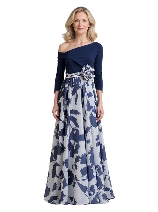 Off Shoulder Floral Mother of The Bride Dresses Wedding Clothes Women Dresses
