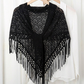 Ladies' Solid Color Triangle Fringe Knitted Scarf Shawl For Autumn And Winter