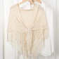 Ladies' Solid Color Triangle Fringe Knitted Scarf Shawl For Autumn And Winter