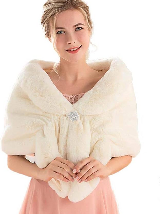 Faux Fur Collar Women's Neck Warmer Scarf Wrap