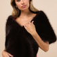 Ivory Faux Fur Stole For Women's Wedding Party Bridesmaid Bride