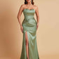 Sexy Soft Satin Mermaid Sweetheart Floor-Length Mermaid Bridesmaid Dresses