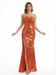 Sexy Sweetheart Mermaid Metallic Shiny Fabric Long Formal Dresses Side Slit