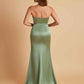 Sexy Soft Satin Mermaid Sweetheart Floor-Length Mermaid Bridesmaid Dresses