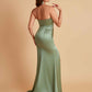 Sexy Soft Satin Mermaid Sweetheart Floor-Length Mermaid Bridesmaid Dresses