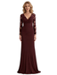 V-Neck Plus Size Mermaid Dresses Mother of The Groom Dresses Long Formal Mermaid