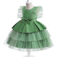 Luxury Satin Delicate Flower Girls Dress Elegant Princess Gown for Wedding