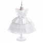 Luxury Satin Delicate Flower Girls Dress Elegant Princess Gown for Wedding