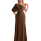 Embroidered Lace Bodice Mother of the Bride Dress Chiffon Maxi Dress Plus Size