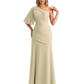 Embroidered Lace Bodice Mother of the Bride Dress Chiffon Maxi Dress Plus Size