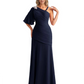Embroidered Lace Bodice Mother of the Bride Dress Chiffon Maxi Dress Plus Size
