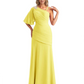 Embroidered Lace Bodice Mother of the Bride Dress Chiffon Maxi Dress Plus Size