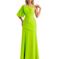 Embroidered Lace Bodice Mother of the Bride Dress Chiffon Maxi Dress Plus Size