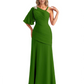 Embroidered Lace Bodice Mother of the Bride Dress Chiffon Maxi Dress Plus Size