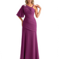 Embroidered Lace Bodice Mother of the Bride Dress Chiffon Maxi Dress Plus Size