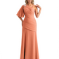 Embroidered Lace Bodice Mother of the Bride Dress Chiffon Maxi Dress Plus Size