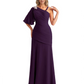 Embroidered Lace Bodice Mother of the Bride Dress Chiffon Maxi Dress Plus Size