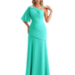 Embroidered Lace Bodice Mother of the Bride Dress Chiffon Maxi Dress Plus Size