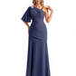 Embroidered Lace Bodice Mother of the Bride Dress Chiffon Maxi Dress Plus Size