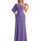 Embroidered Lace Bodice Mother of the Bride Dress Chiffon Maxi Dress Plus Size