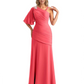 Embroidered Lace Bodice Mother of the Bride Dress Chiffon Maxi Dress Plus Size
