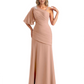 Embroidered Lace Bodice Mother of the Bride Dress Chiffon Maxi Dress Plus Size