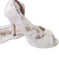 Women's Wedding Shoes Lace Shoes Flower High Heel Bridal Shoes,H39