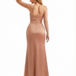 Sexy Sweetheart Ruched Mermaid Silky Satin Maxi Formal Dresses Side Slit