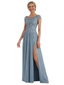 Chic Lace Mother of the Brides Dresses Floor Length A-line Slit for Wedding