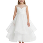 Ethereal Tulle Flower Girl Dress with Sheer Illusion Neckline Classic Floral Lace Flower Girl Dress