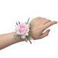 Mori Rose Bride and Groom Wrist Flower Brooch Wedding Sisters Group Hand Flower Groomsmen Group Corsage