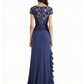 Elegant Ruffle Lace Chiffon A-Line Mother of The Bride Dresses Wedding