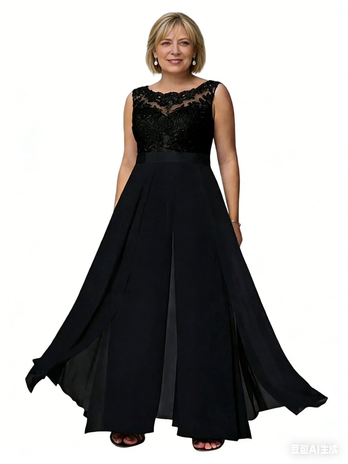 A-Line Mother of The Bride Dresses Lace Applique Wedding Formal Jumpsuits Trains