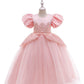 Luxury Lace Flower Girls Dress Elegant Tulle Princess Gown for Wedding