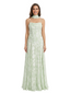 Elegant Spaghetti Straps Floral Burnout Chiffon A-Line Formal Evening Dresses