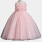 Elegant Cupcake Flower Girls Dress Tulle Princess Gown for Wedding Kids