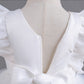 Elegant Luxury with Bow Flower Girls Dress Tulle Princess Gown for Wedding Kids