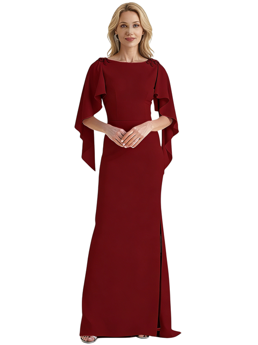 Chiffon Plus Size Dresses Mother of The Bride Dresses Formal 3/4 Sleeve Wedding Gowns