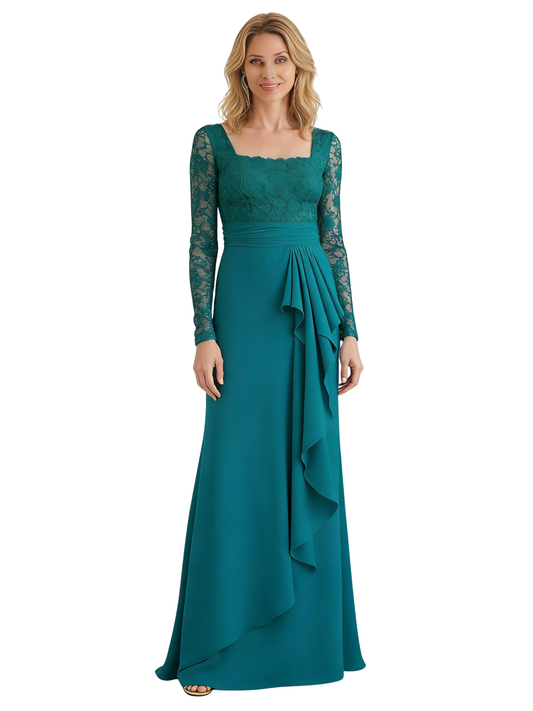 Chic Dresses Mother of The Bride Groom Dresses Formal A-Line Wedding Formal Gowns