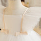Elegant Bow Tie Tulle Flower Girls Dress for Wedding Kids Tutu Dress