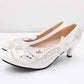 New matching wedding dress, wedding shoes women's bridal shoes sequined white large size high-heeled women's shoes