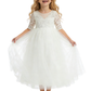Elegant Lace & Tulle Flower Girl Dress  Flowers Pageant Dress Evening Gowns