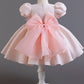 Cute Bow Organza Flower Girls Dress for Wedding Kids Tutu Dress