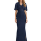 Elegant V-Neck Mother of The Bride Groom Dresses Lace Wedding Formal Gowns