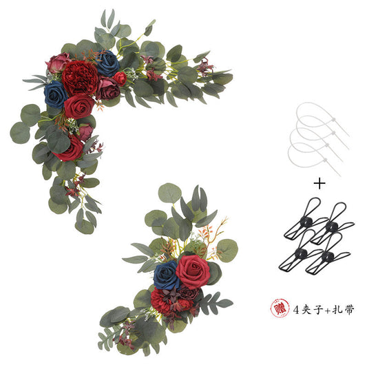 Arch Flower Wedding Creative Simulation Flower Sign Welcome Card Flower Arrangement Background Corner Flowers, CF18044