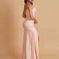 Sexy Soft Satin Mermaid Spaghetti Straps Side Slit Floor-Length Bridesmaid Dresses