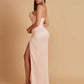 Sexy Soft Satin Mermaid V-neck Side Slit Floor-Length Bridesmaid Dresses Online